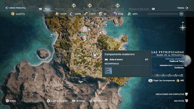Assassin's Creed Odyssey - Bahía de la opulencia - campamento maderero
