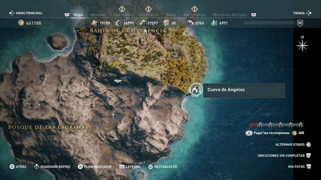 Assassin's Creed Odyssey - Bahía de la opulencia - Cueva de Angelos