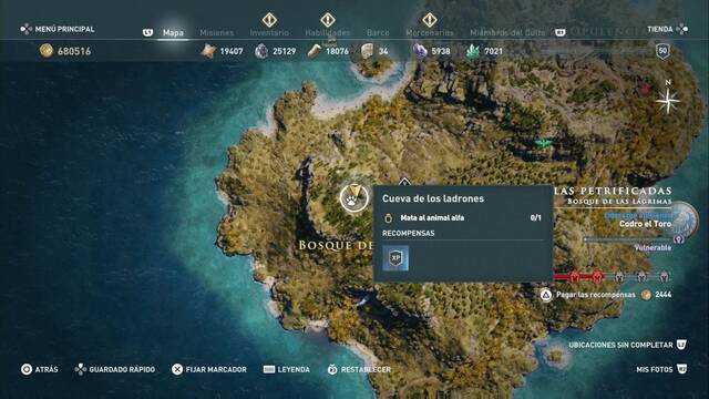 Assassin's Creed Odyssey - Bosque de las lágrimas - Cueva de los ladrones