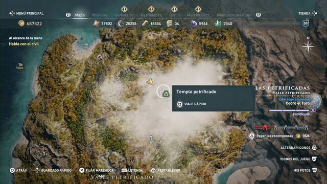 Assassin's Creed Odyssey - Valle Petrificado - Templo petrificado