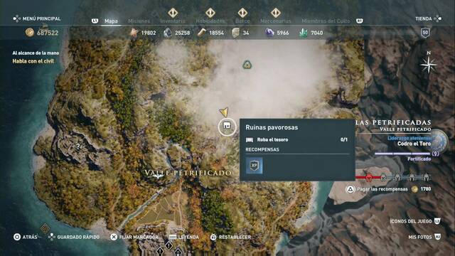 Assassin's Creed Odyssey - Valle Petrificado - Ruinas pavorosas