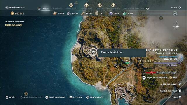Assassin's Creed Odyssey - Valle Petrificado - Fuerte de µlcidas
