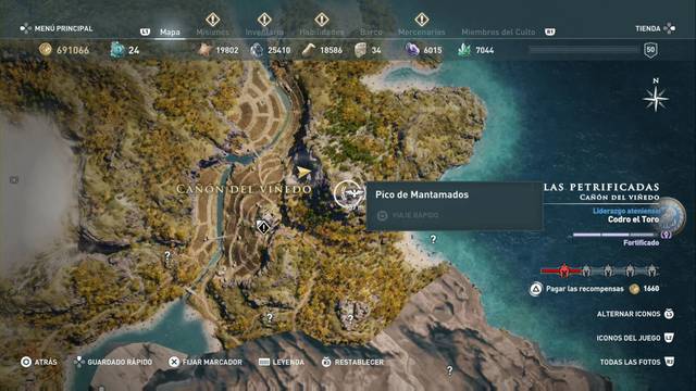 Assassin's Creed Odyssey - Cañón del Viñedo - Pico de Mantamados