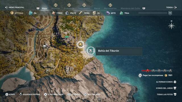 Assassin's Creed Odyssey - Cañón del Viñedo - Bah¡a del Tibur¢n