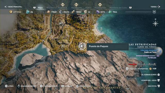 Assassin's Creed Odyssey - Cañón del Viñedo - Puesto de Paques