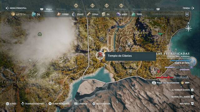 Assassin's Creed Odyssey - Cañón del Viñedo - Templo de Cibeles