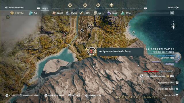 Assassin's Creed Odyssey - Cañón del Viñedo - Antiguo santuario de Zeus