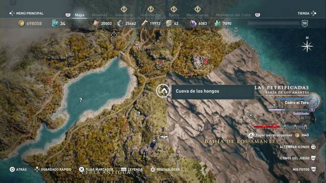 Assassin's Creed Odyssey - Perla Antigua - Cueva de los hongos