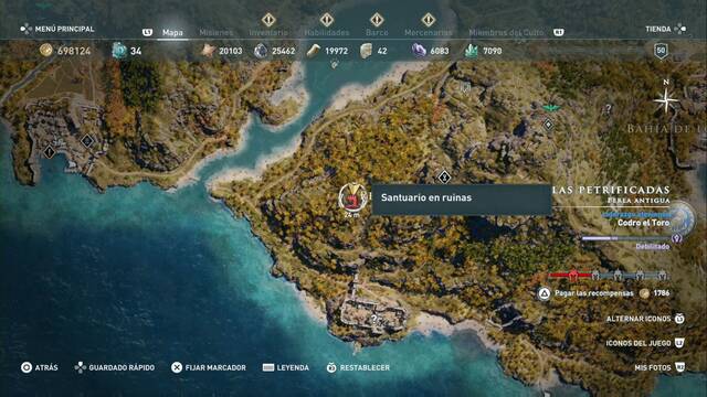 Assassin's Creed Odyssey - Perla Antigua - Santuario en ruinas