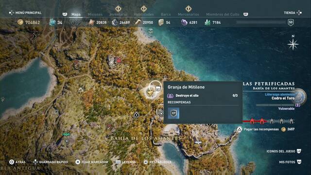 Assassin's Creed Odyssey - Bahía de los amantes - Granja de Mitilene