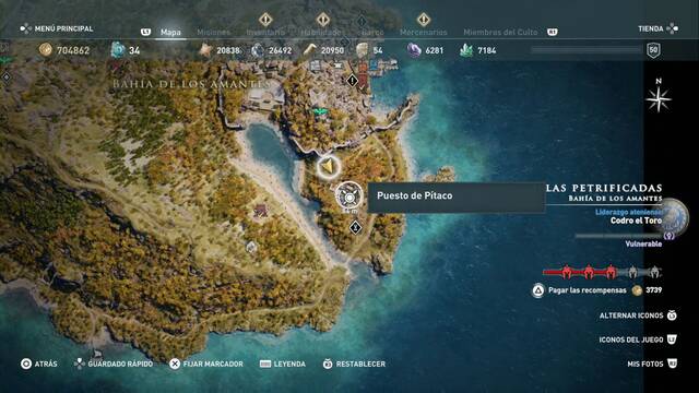Assassin's Creed Odyssey - Bahía de los amantes - Puesto de Pitaco