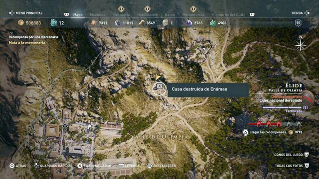 Assassin's Creed Odyssey - Tumbas - Casa destruida de En¢mao (Valle de Olimpia, lide)