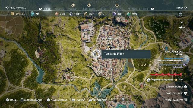 Assassin's Creed Odyssey - Tumbas - Tumba de Fid¢n (Argos, Arg¢lide)