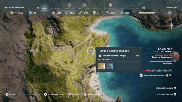 Assassin's Creed Odyssey - Tumbas - Tumba del h‚roe olvidado (Colinas Ilotas, Laconia)