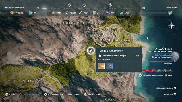 Assassin's Creed Odyssey - Tumbas - Tumba de Agamen¢n (Palacio de Agamen¢n, Arg¢lide)