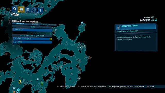 Borderlands 3 - Registros de Typhon y escondites en Pandora - Registro #01