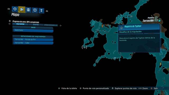 Borderlands 3 - Registros de Typhon y escondites en Pandora - Registro #12