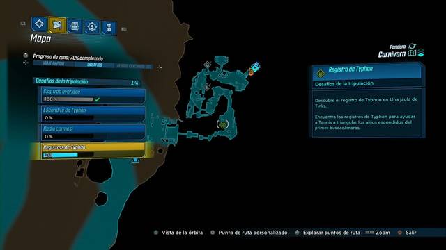 Borderlands 3 - Registros de Typhon y escondites en Pandora - Registro #14