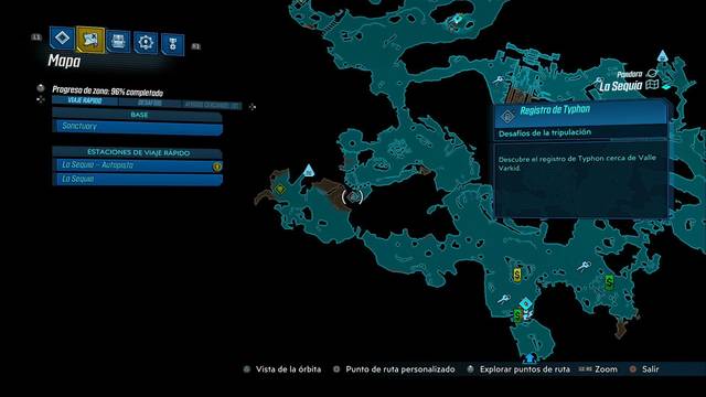 Borderlands 3 - Registros de Typhon y escondites en Pandora - Registro #02