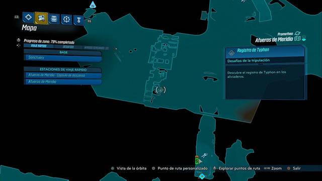 Borderlands 3 - Registros de Typhon y escondites en Promethea - Registro #01