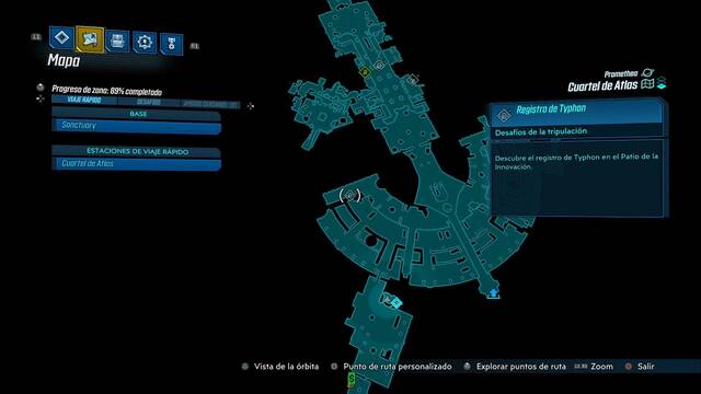 Borderlands 3 - Registros de Typhon y escondites en Promethea - Registro #13