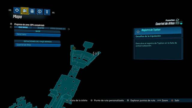 Borderlands 3 - Registros de Typhon y escondites en Promethea - Registro #15