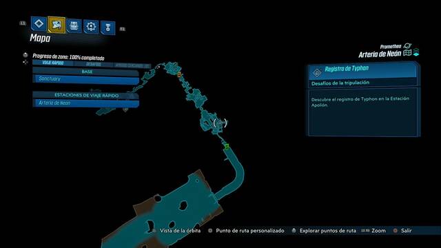 Borderlands 3 - Registros de Typhon y escondites en Promethea - Registro #17