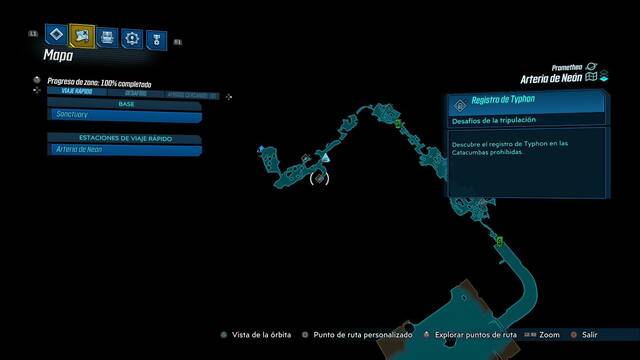 Borderlands 3 - Registros de Typhon y escondites en Promethea - Registro #18