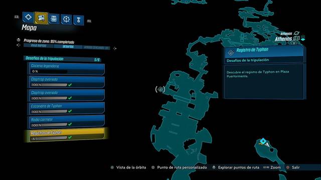 Borderlands 3 - Registros de Typhon y escondites en Athenas - Registro #01