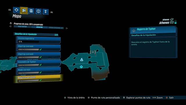 Borderlands 3 - Registros de Typhon y escondites en Athenas - Registro #03