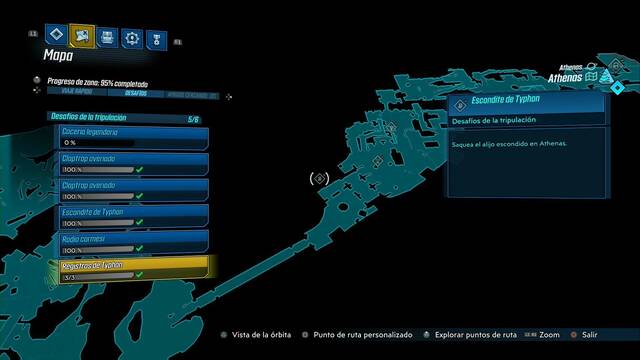 Borderlands 3 - Registros de Typhon y escondites en Athenas - Escondite de Typhon (Athenas)