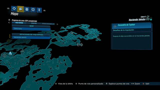 Borderlands 3 - Registros de Typhon y escondites en Eden-6 - Escondite de Typhon (Hacienda Jakobs)