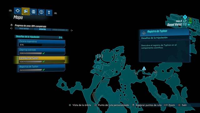 Borderlands 3 - Registros de Typhon y escondites en Eden-6 - Registro #11