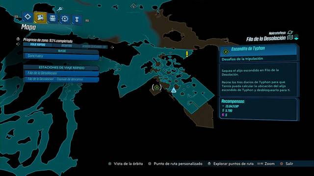 Borderlands 3 - Registros de Typhon y escondites en Nekrotafeyo - Escondite de Typhon (Filo de la Desolacion)