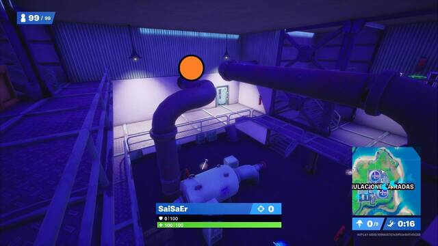 Fortnite Battle Royale - Ubicacin de crculos flotantes en Acumulaciones Airadas - Al nordeste, en el edificio 5