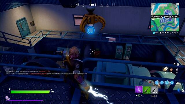 Fortnite Battle Royale - Ubicacin de crculos flotantes en Acumulaciones Airadas - Dentro del edificio 4