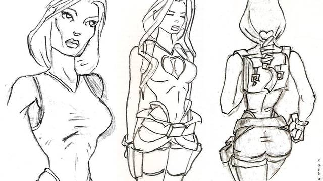 LQPS Tomb Raider - Ilustraciones de varias etapas del desarrollo del juego -