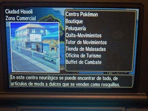 Mapa de Alola - Melemele - Ciudada Hauoli - Zona comercial