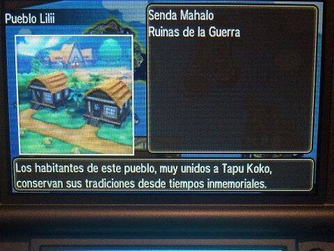 Mapa de Alola - Melemele - Pueblo Lilii