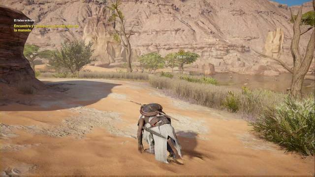 Assassin Creed Origins - El Falso Oráculo - Lleva a Khemu hasta la manada de íbices - Rodea al objetivo