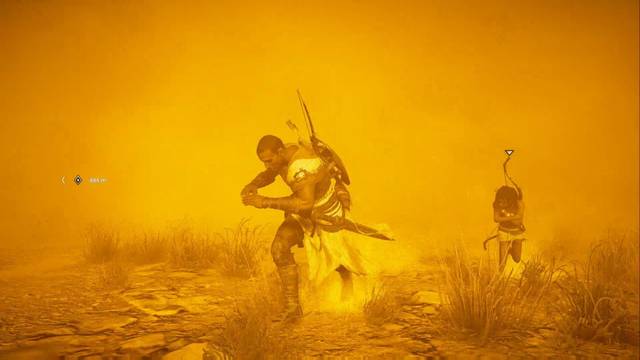 Assassin Creed Origins - El Falso Oráculo - Lleva a Khemu a Punta Halma - Atraviesa la tormenta de arena