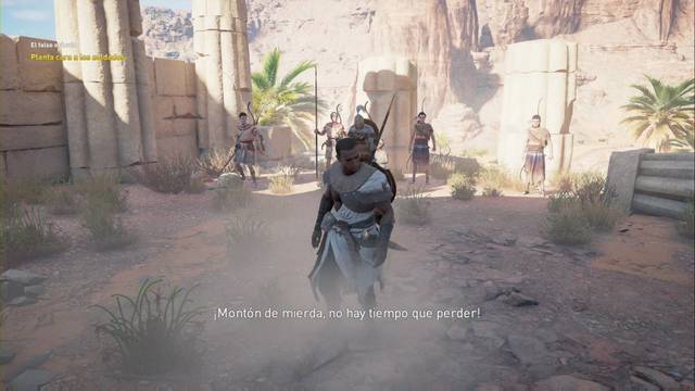 Assassin Creed Origins - El Falso Oráculo - Planta cara a los soldados - Los enemigos son fuertes