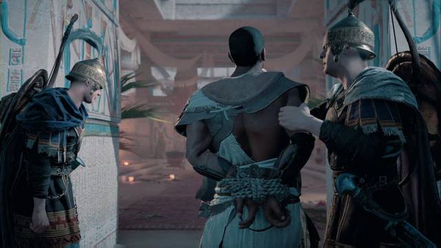 Assassin Creed Origins - El Falso Oráculo - Sigue al enmascarado - Bayek, apresado