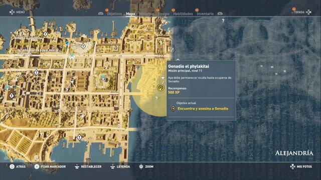 Assassin Creed Origins - Aya - Genadio el phylakitai - Genadio est al este