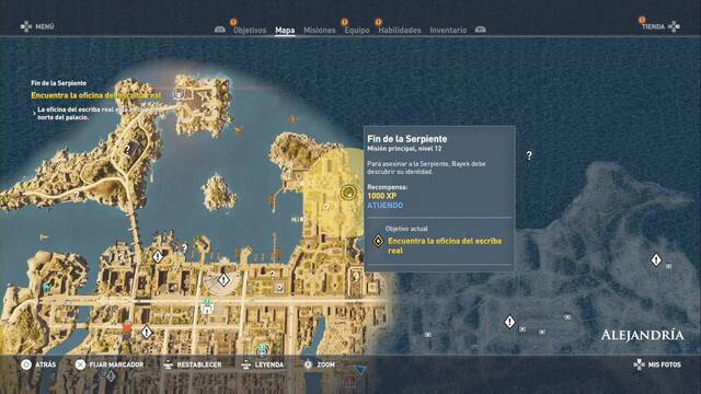 Assassin Creed Origins - Aya - Fin de la serpiente - La Serpiente est al norte