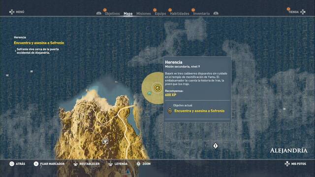Assassin Creed Origins - Misión secundaria: Herencia - Sofronio