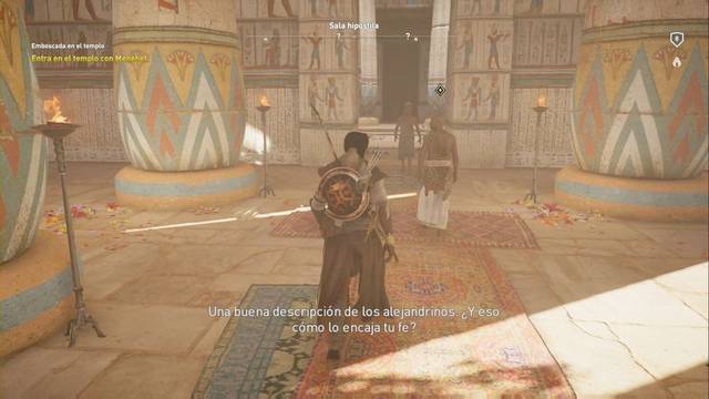 Assassin Creed Origins - Misin secundaria: Emboscada en el templo - Sigue al sacerdote
