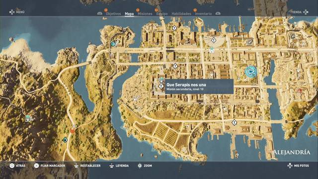 Assassin Creed Origins - Misin secundaria: Que Serapis nos una - Ubicacin