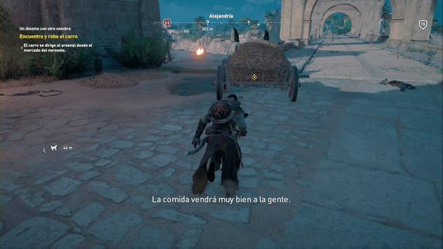 Assassin Creed Origins - Misin secundaria: Un diezmo con otro nombre - Mata a los guardias y roba el carro