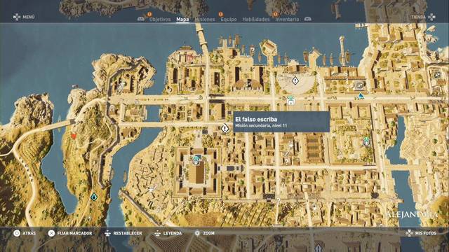 Assassin Creed Origins - Misin secundaria: El falso escriba - Ubicacin